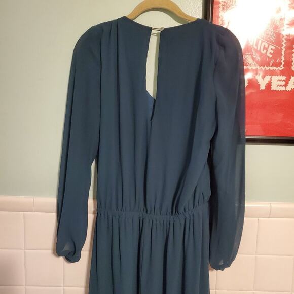 Show Me Your Mumu Deep Jade Chiffon Jocelyn Maxi Dress Women's Size Large - Picture 7 of 13